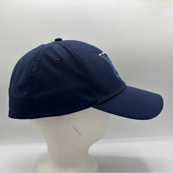 St Louis Blues NHL Fanatics Navy Blue A-Flex Large/X-Large Fitted Baseball Hat - Picture 5 of 8